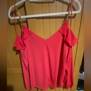Michael Kors  cold shoulder chain strap Blouse / large